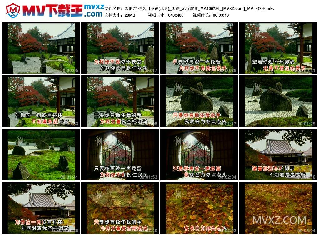 邓丽君-你为何不说(风景)_国语_流行歌曲_MA105736